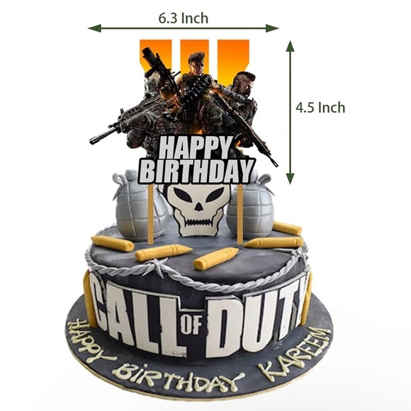 Call of Duty Black Ops Birthday Party Supplies Set - Black, Green, Yellow - Picture 2 of 6